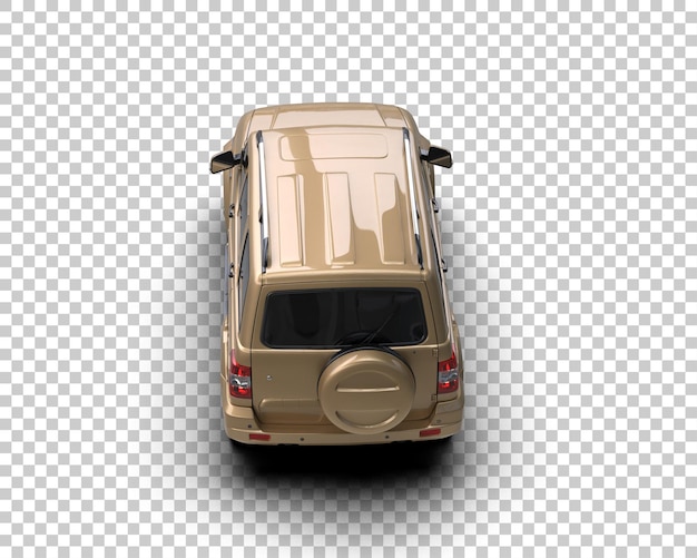 Un SUV moderno aislado en el fondo de una ilustración de renderización 3D