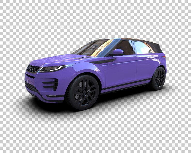 PSD un suv moderno aislado en el fondo de una ilustración de renderización 3d