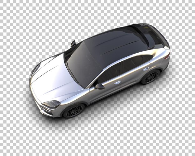 Un SUV moderno aislado en el fondo de una ilustración de renderización 3D
