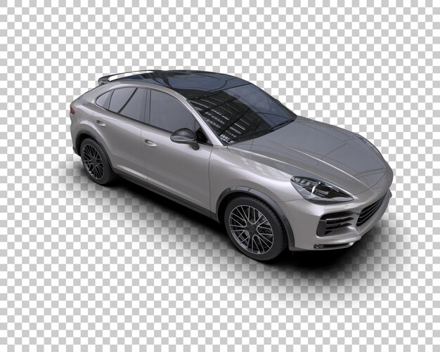 Un SUV moderno aislado en el fondo de una ilustración de renderización 3D
