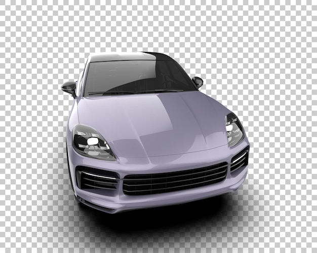 Un SUV moderno aislado en el fondo de una ilustración de renderización 3D