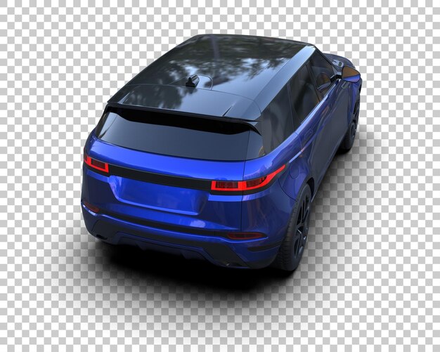Un SUV moderno aislado en el fondo de una ilustración de renderización 3D