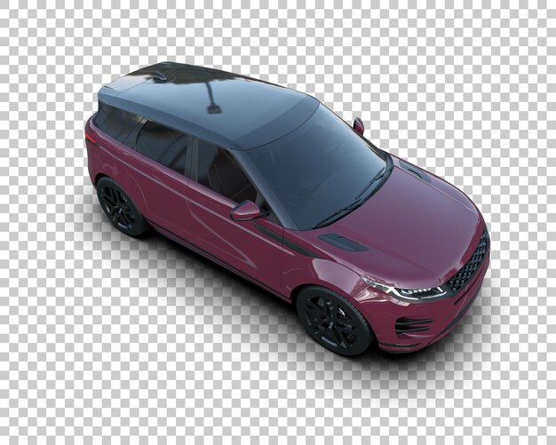 Un SUV moderno aislado en el fondo de una ilustración de renderización 3D