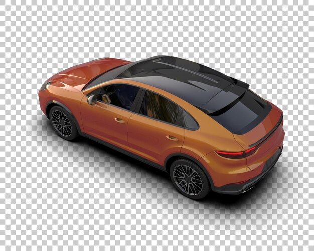 Un SUV moderno aislado en el fondo de una ilustración de renderización 3D