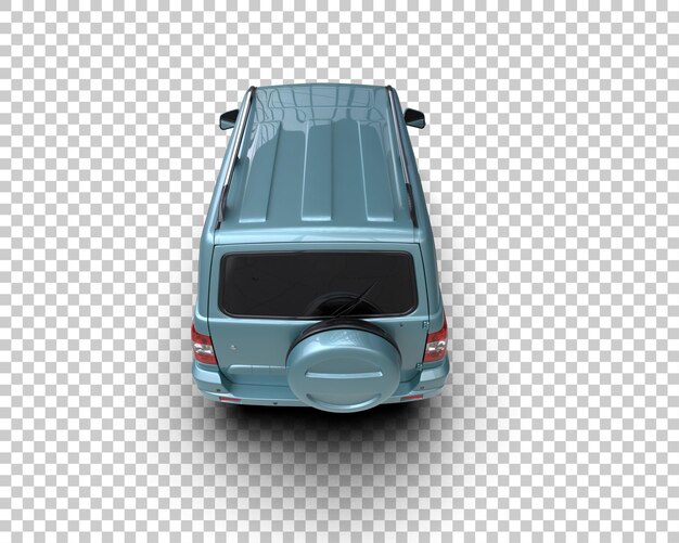 Un SUV moderno aislado en el fondo de una ilustración de renderización 3D
