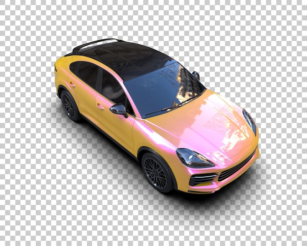 Un SUV moderno aislado en el fondo de una ilustración de renderización 3D