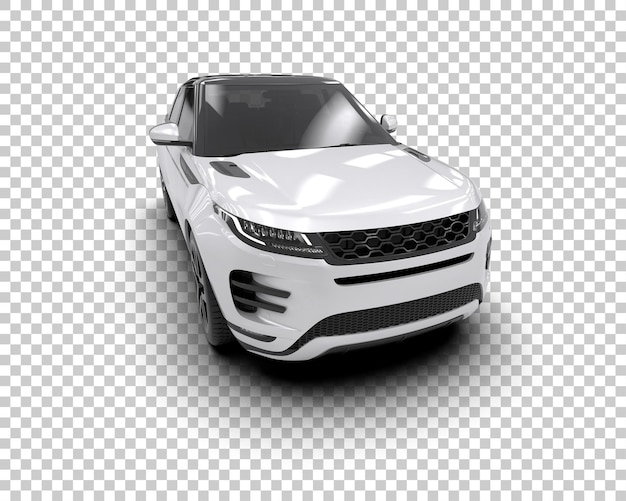 Un SUV moderno aislado en el fondo de una ilustración de renderización 3D