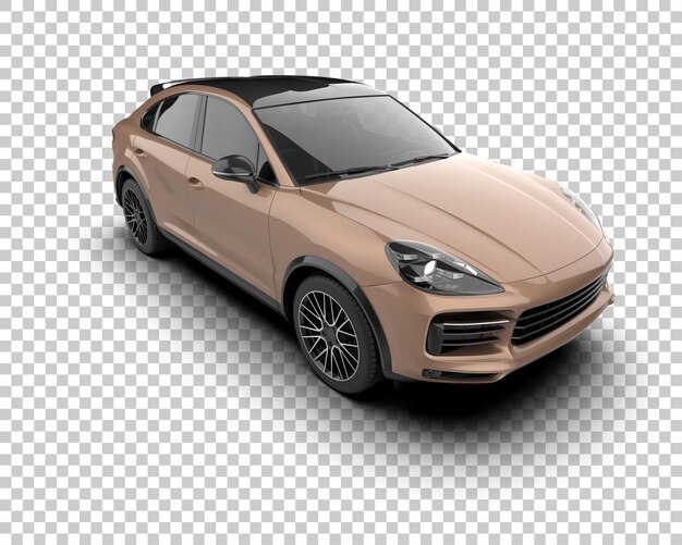 Un SUV moderno aislado en el fondo de una ilustración de renderización 3D