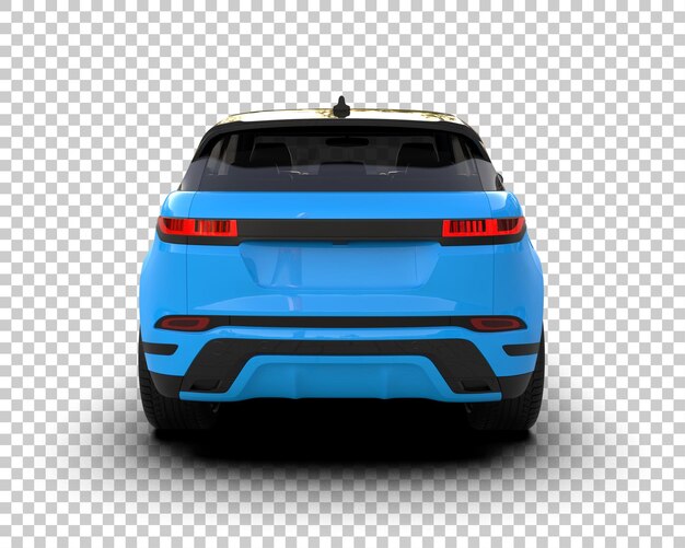Un SUV moderno aislado en el fondo de una ilustración de renderización 3D