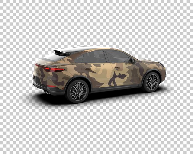 Un SUV moderno aislado en el fondo de una ilustración de renderización 3D
