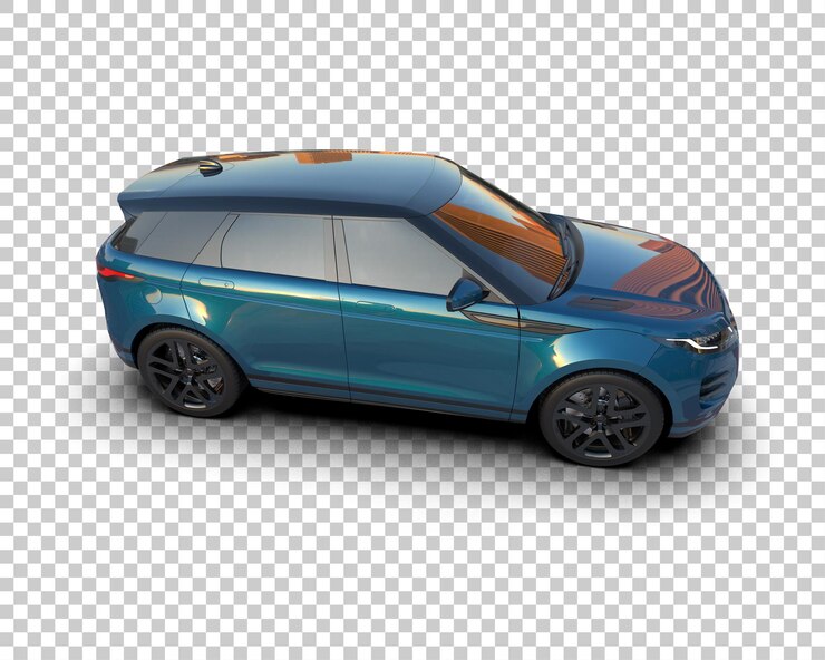 PSD un suv moderno aislado en el fondo de una ilustración de renderización 3d