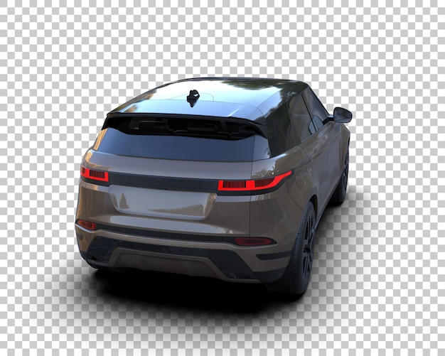 Un SUV moderno aislado en el fondo de una ilustración de renderización 3D