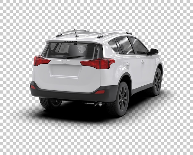Un SUV moderno aislado en el fondo de una ilustración de renderización 3D