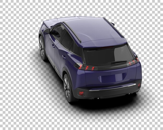 Un SUV moderno aislado en el fondo de una ilustración de renderización 3D
