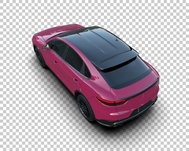 Un SUV moderno aislado en el fondo de una ilustración de renderización 3D