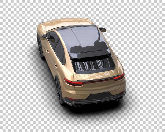 Un SUV moderno aislado en el fondo de una ilustración de renderización 3D