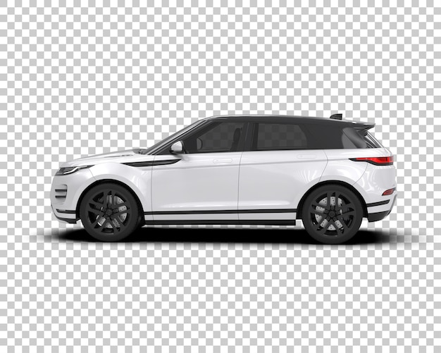 Un SUV moderno aislado en el fondo de una ilustración de renderización 3D