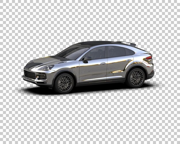 Un SUV moderno aislado en el fondo de una ilustración de renderización 3D