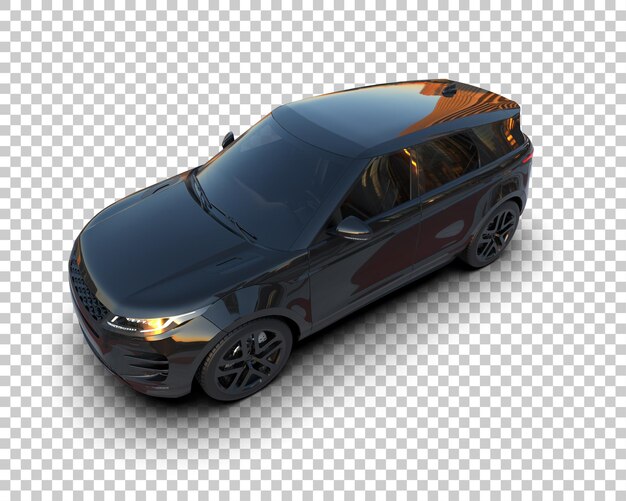 Un SUV moderno aislado en el fondo de una ilustración de renderización 3D