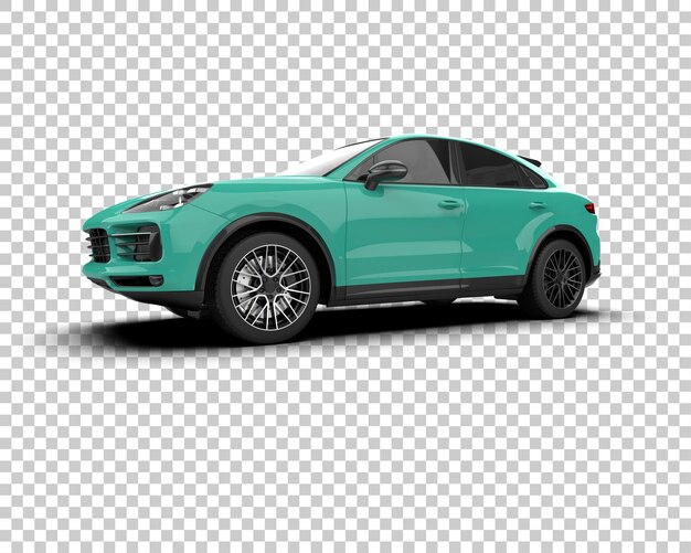 Un SUV moderno aislado en el fondo de una ilustración de renderización 3D