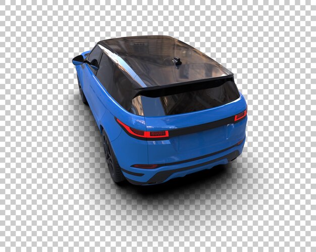 Un SUV moderno aislado en el fondo de una ilustración de renderización 3D