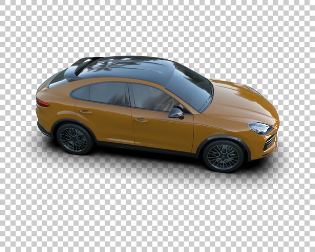 Un SUV moderno aislado en el fondo de una ilustración de renderización 3D