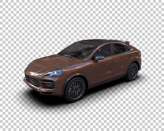 Un SUV moderno aislado en el fondo de una ilustración de renderización 3D