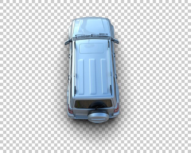 Un SUV moderno aislado en el fondo de una ilustración de renderización 3D