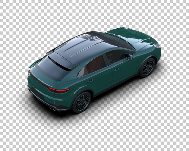 Un SUV moderno aislado en el fondo de una ilustración de renderización 3D