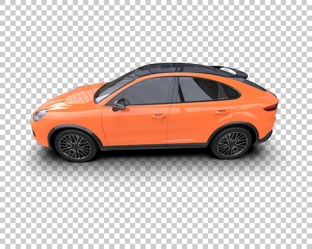 Un SUV moderno aislado en el fondo de una ilustración de renderización 3D