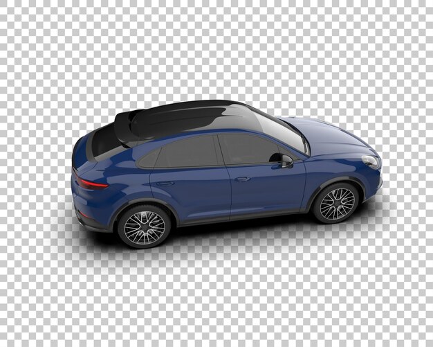 Un SUV moderno aislado en el fondo de una ilustración de renderización 3D