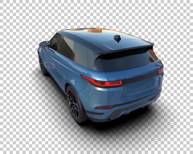 Un SUV moderno aislado en el fondo de una ilustración de renderización 3D