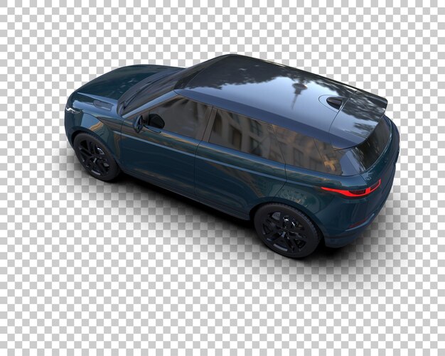 Un SUV moderno aislado en el fondo de una ilustración de renderización 3D