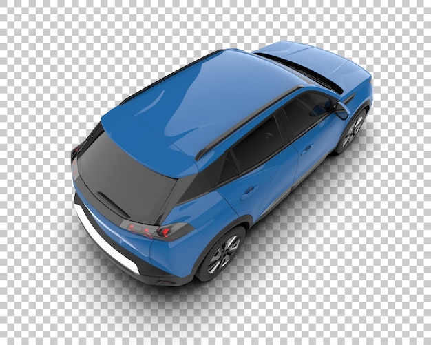 Un SUV moderno aislado en el fondo de una ilustración de renderización 3D