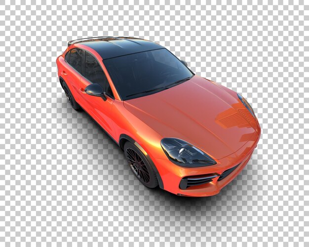 Un SUV moderno aislado en el fondo de una ilustración de renderización 3D