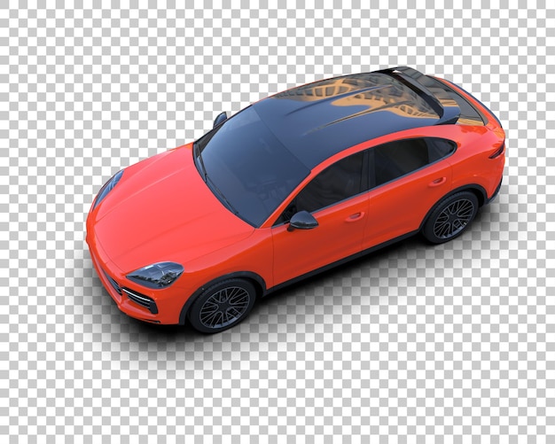 Un SUV moderno aislado en el fondo de una ilustración de renderización 3D
