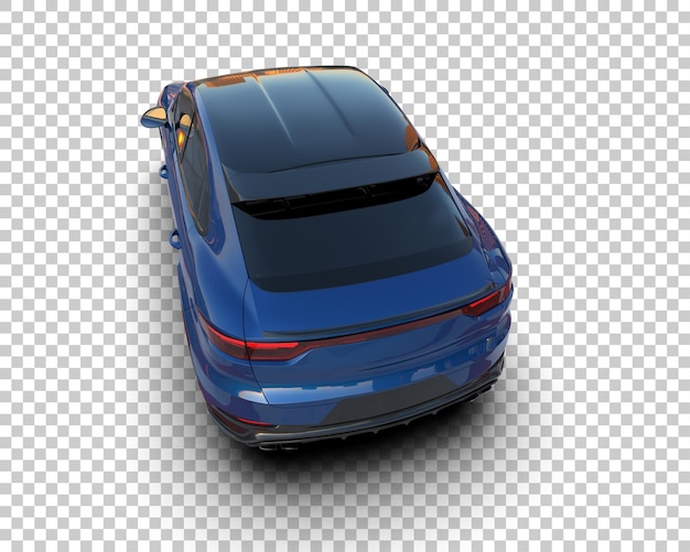 Un SUV moderno aislado en el fondo de una ilustración de renderización 3D