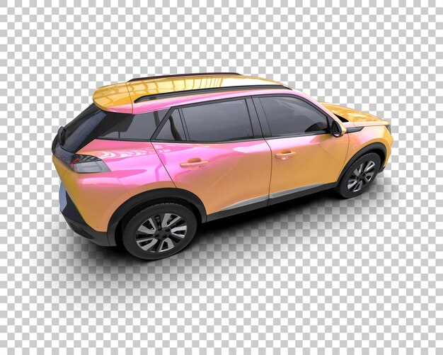 Un SUV moderno aislado en el fondo de una ilustración de renderización 3D