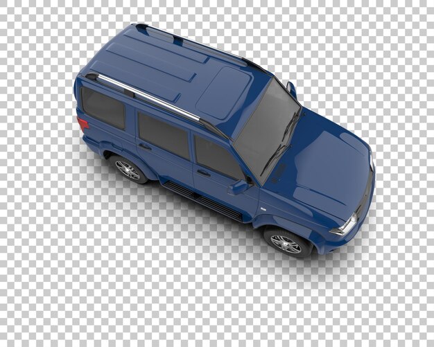 Un SUV moderno aislado en el fondo de una ilustración de renderización 3D