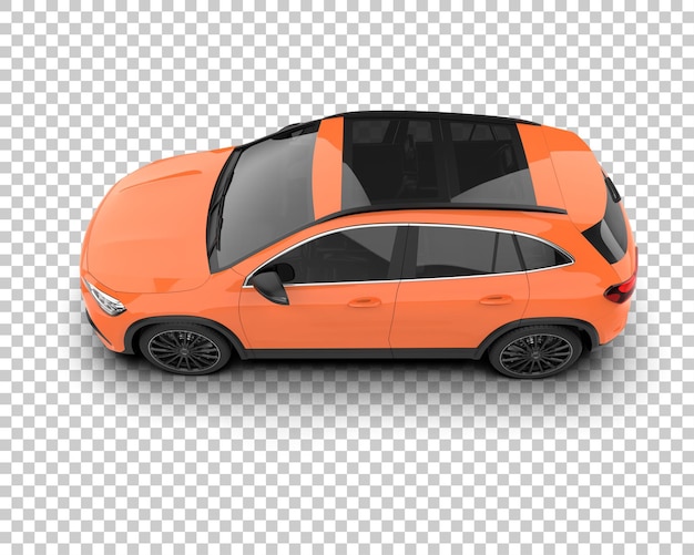 Un SUV moderno aislado en el fondo de una ilustración de renderización 3D