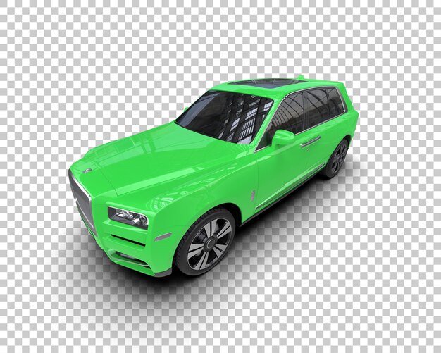Un SUV moderno aislado en el fondo de una ilustración de renderización 3D