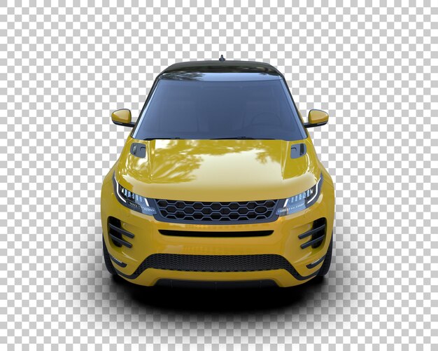 Un SUV moderno aislado en el fondo de una ilustración de renderización 3D