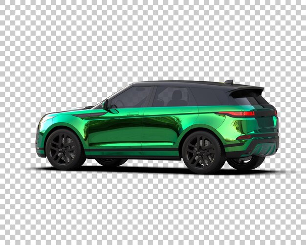 Un SUV moderno aislado en el fondo de una ilustración de renderización 3D