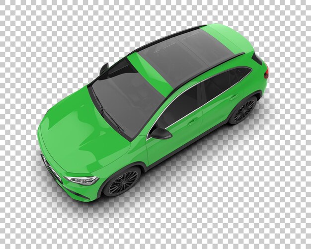 Un SUV moderno aislado en el fondo de una ilustración de renderización 3D