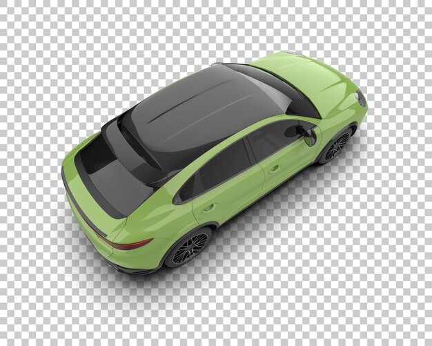 Un SUV moderno aislado en el fondo de una ilustración de renderización 3D