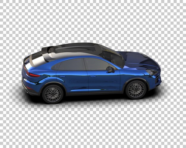 Un SUV moderno aislado en el fondo de una ilustración de renderización 3D