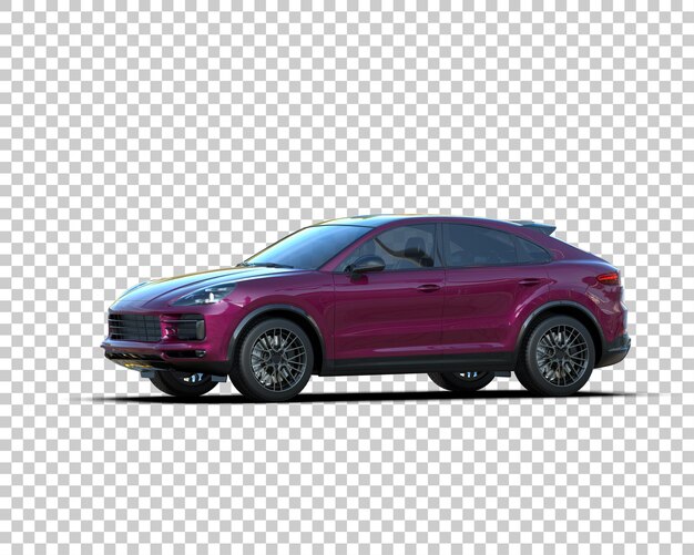 Un SUV moderno aislado en el fondo de una ilustración de renderización 3D