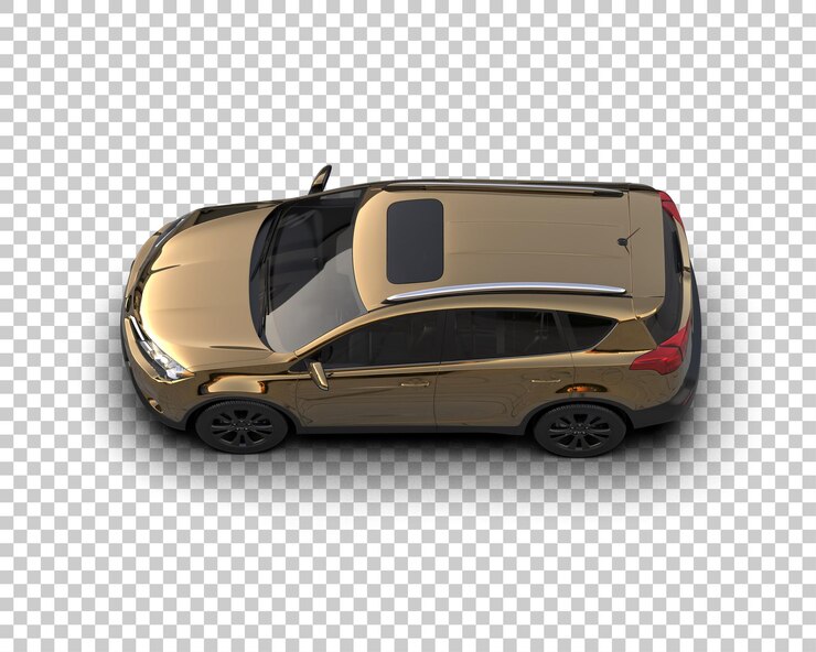 PSD un suv moderno aislado en el fondo de una ilustración de renderización 3d
