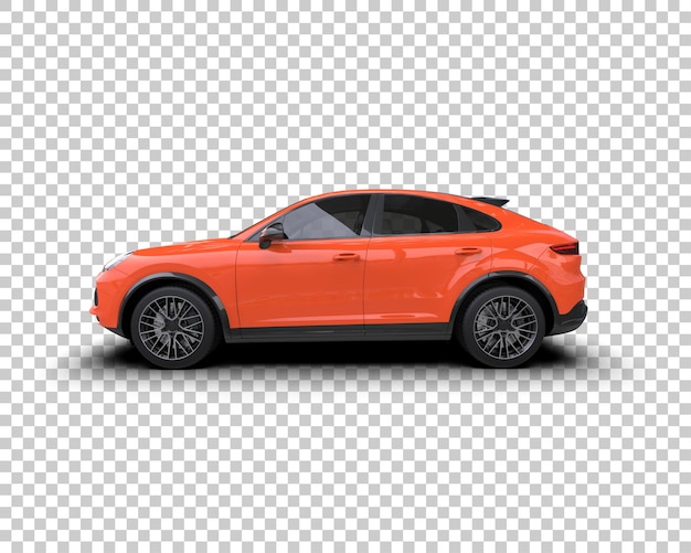 Un SUV moderno aislado en el fondo de una ilustración de renderización 3D