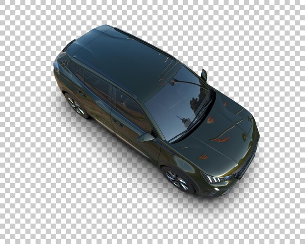Un SUV moderno aislado en el fondo de una ilustración de renderización 3D